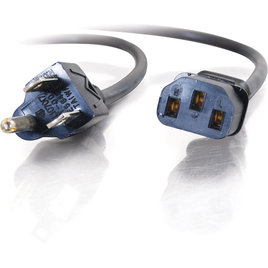 C2G 15ft Power Cord - 18 AWG - NEMA 5-15P to IEC320C13 - Computer Power