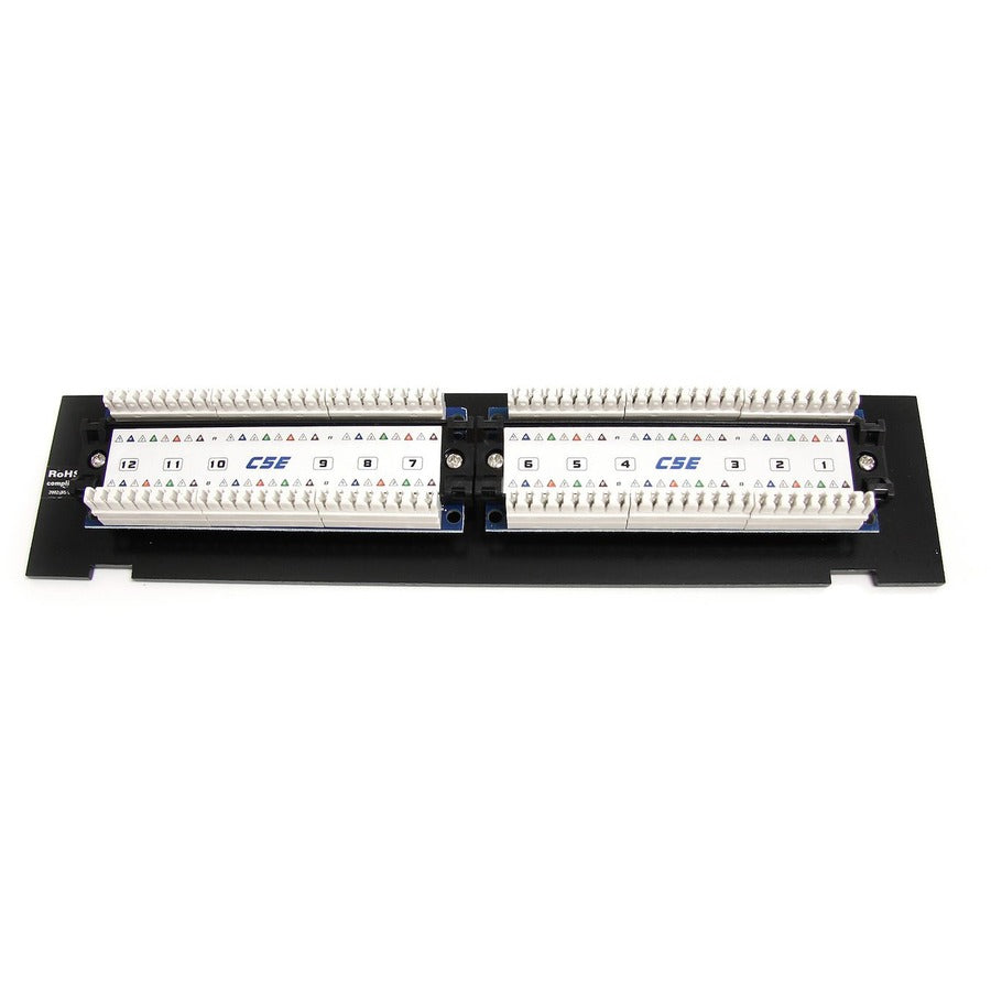 StarTech.com 1U 12 Port Wall Mount Cat5e 110 Patch Panel - 45 Degree
