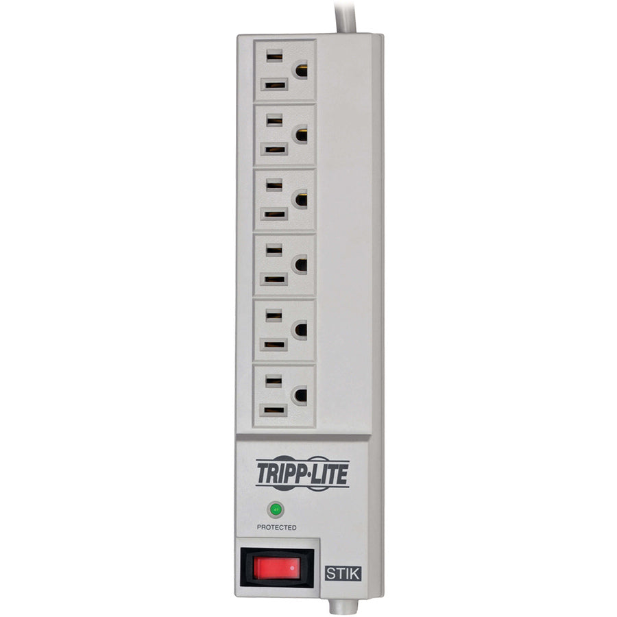Eaton Tripp Lite Series Protect It! Surge Protector with 6 Right-Angle Outlets, 6 ft. (1.83 m) Cord, 540 Joules, Diagnostic LED