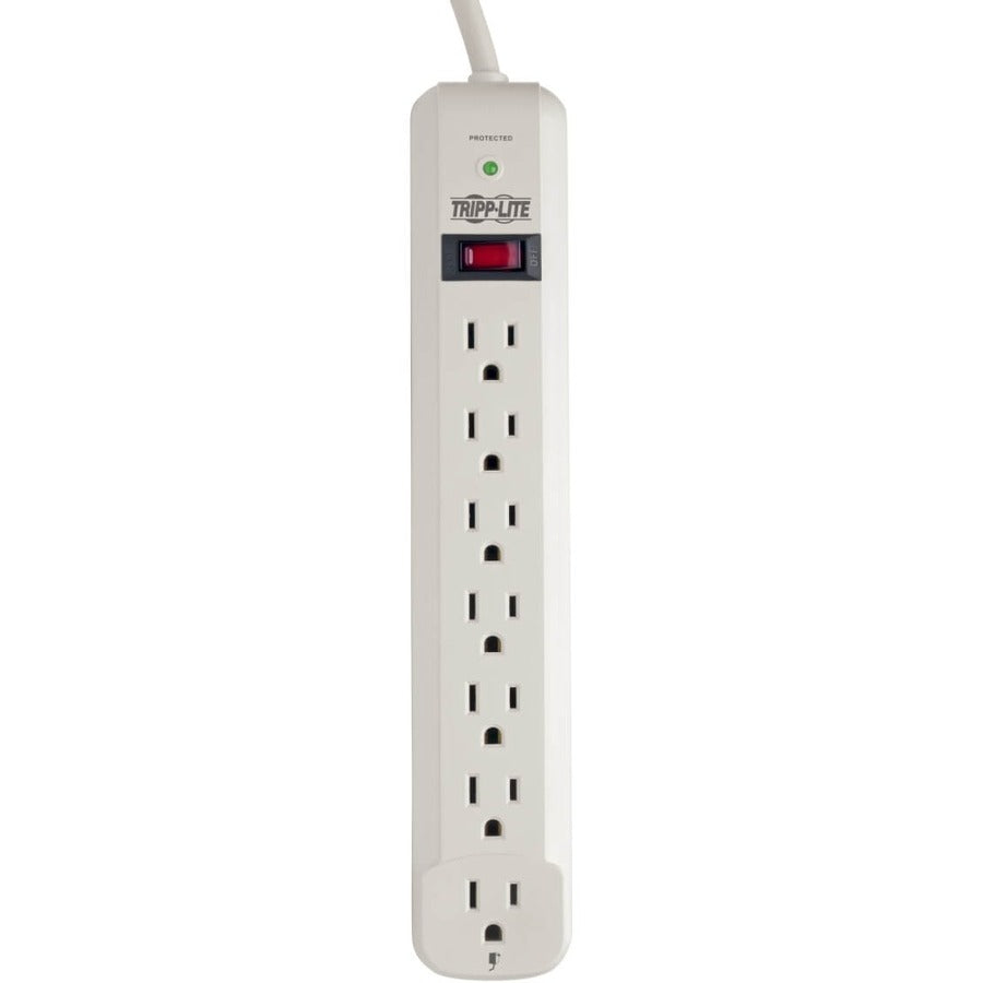 Eaton Tripp Lite Series Protect It! 7-Outlet Surge Protector, 12 ft. Cord, 1080 Joules, Diagnostic LED, Light Gray Housing