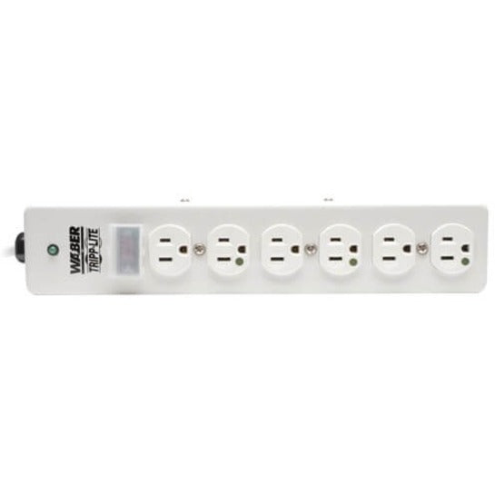Eaton Tripp Lite Series Hospital-Grade Surge Protector with 6 Hospital-Grade Outlets, 15 ft. (4.57 m) Cord, 1050 Joules, UL 1363, Not for Patient-Care Rooms