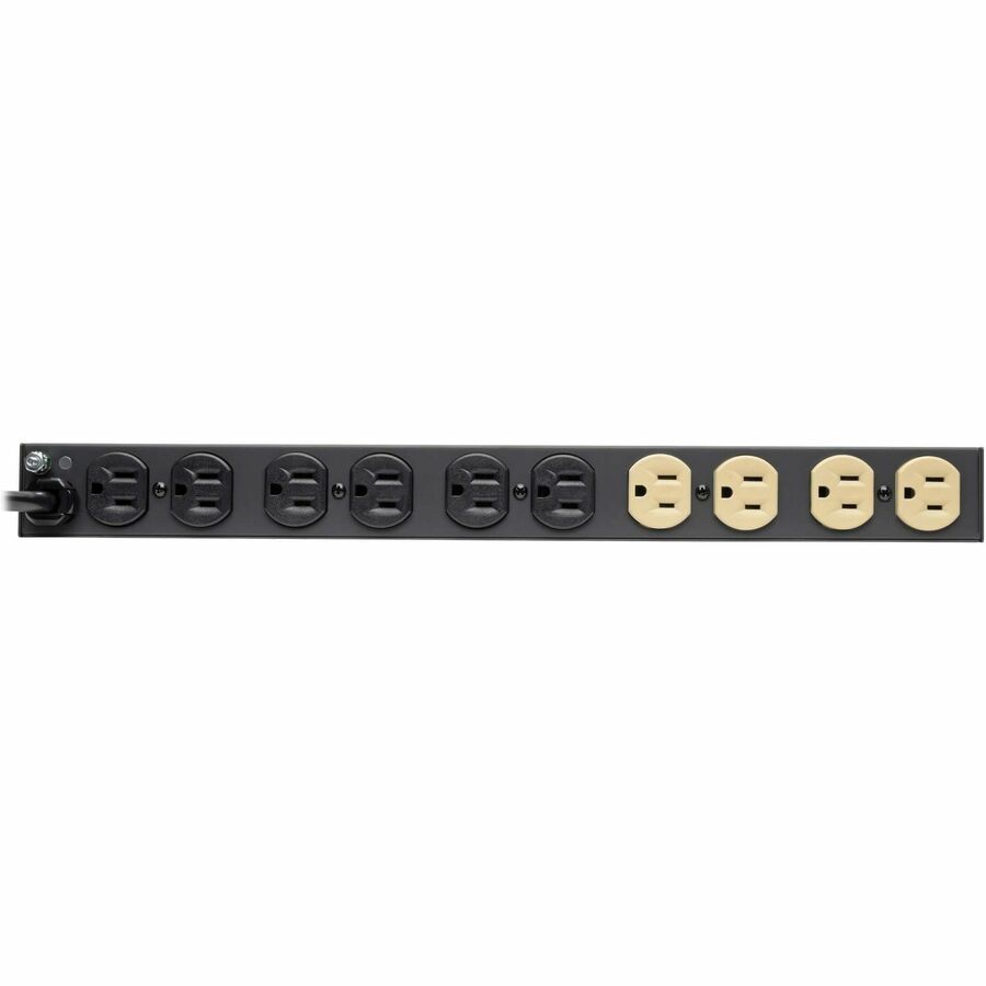 Eaton Tripp Lite Series Isobar 12-Outlet Network Server Surge Protector, 15 ft. (4.57 m) Cord, 3840 Joules, Diagnostic LEDs, 1U Rackmount