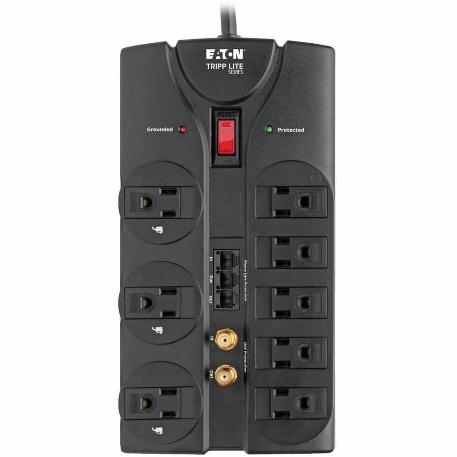 Eaton Tripp Lite Series Protect It! 8-Outlet Surge Protector, 8 ft. (2.43 m) Cord, 2160 Joules, Tel/Fax/Modem/Coax Protection, RJ11