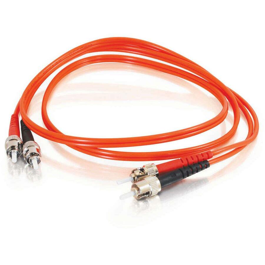 C2G-4m ST-ST 62.5/125 OM1 Duplex Multimode PVC Fiber Optic Cable - Orange