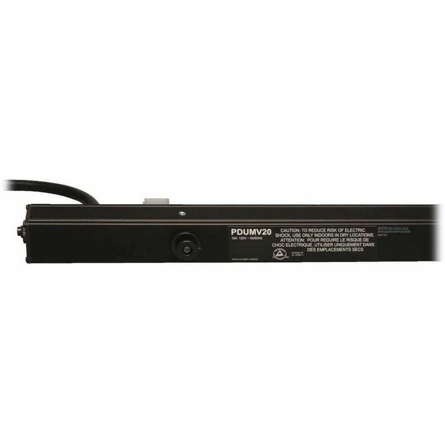 Eaton Tripp Lite Series 1.9kW Single-Phase Local Metered PDU, 120V Outlets (28 5-15/20R), L5-20P/5-20P Adapter, 15 ft. (4.57 m) Cord, 0U Vertical
