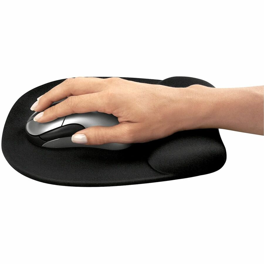 Fellowes® Memory Foam Mouse Pad with Wrist Rest - Black (9176501)