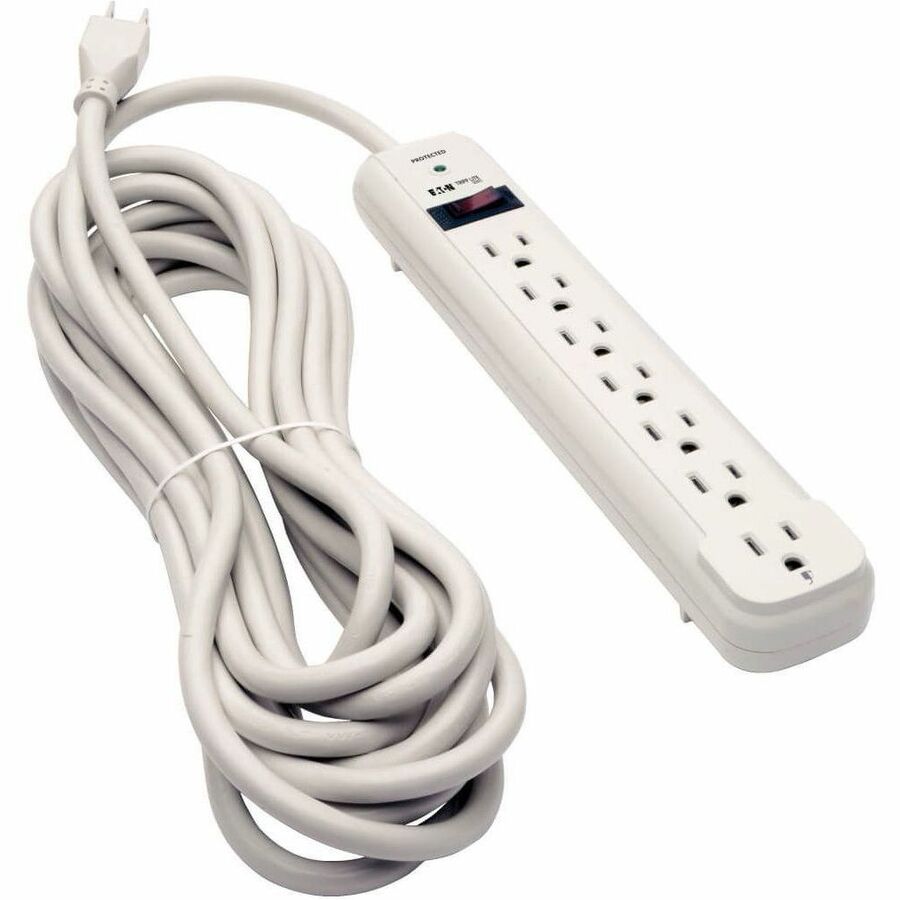 Eaton Tripp Lite Series Protect It! 7-Outlet Surge Protector, 25 ft. Cord, 1080 Joules, Diagnostic LED, Light Gray Housing