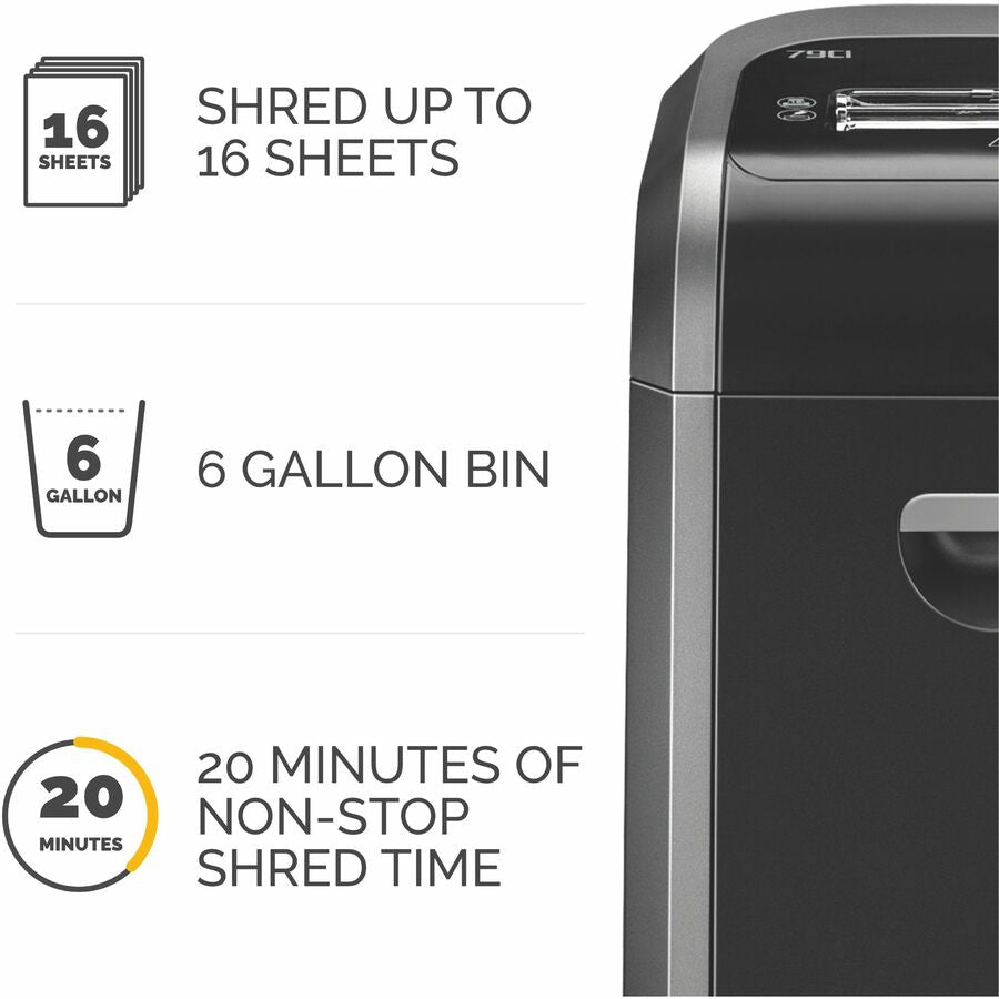 Fellowes Powershred® 79Ci 100% Jam Proof Cross-Cut Shredder