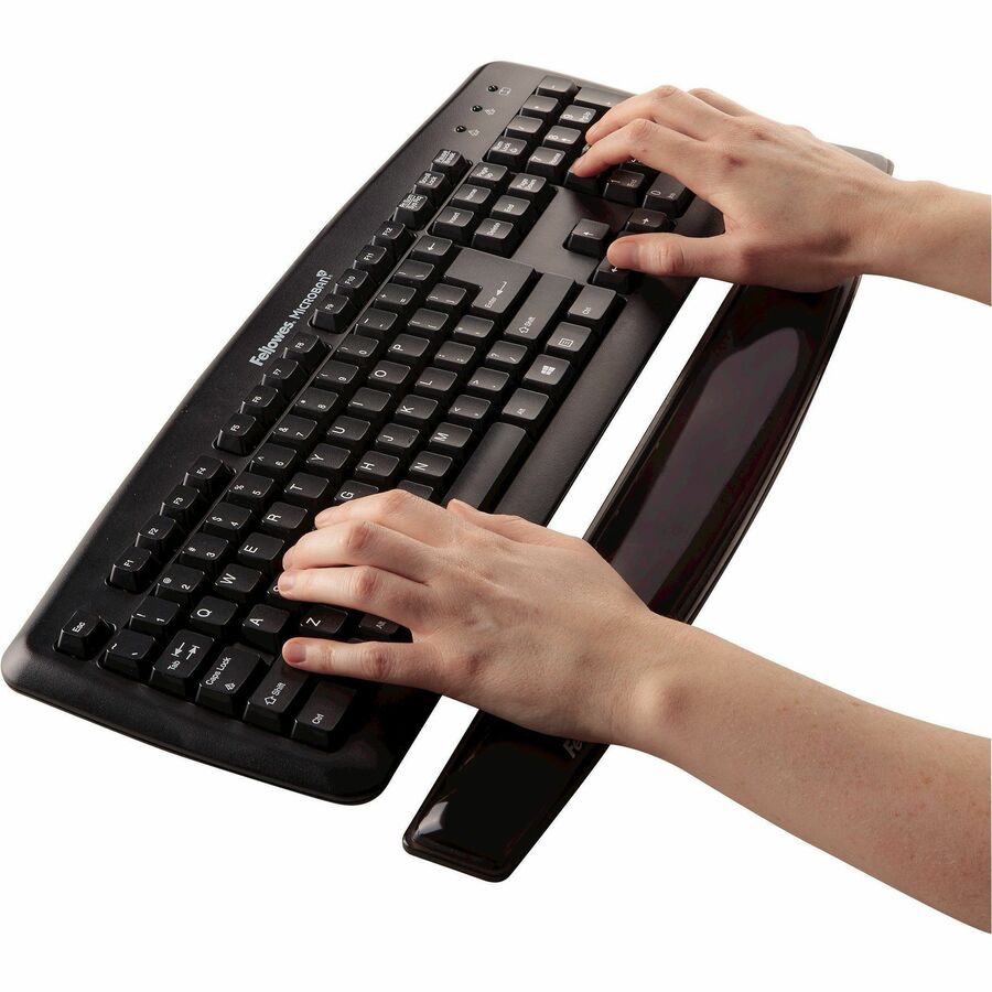Fellowes® Crystal™ Gel Keyboard Wrist Rest - Black (9112201)