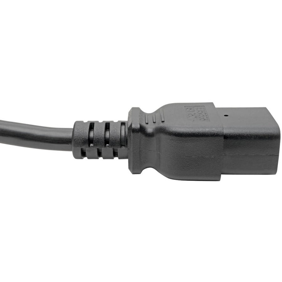Eaton Tripp Lite Series Power Cord, C19 to C14 - Heavy-Duty, 15A, 250V, 14 AWG, 10 ft. (3.05 m), Black