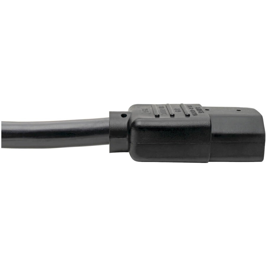 Eaton Tripp Lite Series Computer Power Cord, NEMA 5-15P to C13 - Heavy-Duty, 15A, 125V, 14 AWG, 10 ft. (3.05 m), Black