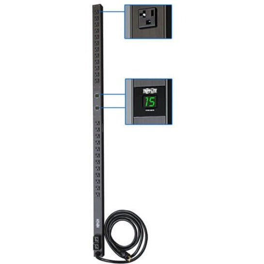 Eaton Tripp Lite Series 2.9kW Single-Phase Local Metered PDU, 120V Outlets (24 5-15/20R), L5-30P, 10 ft. (3.05 m) Cord, 0U Vertical