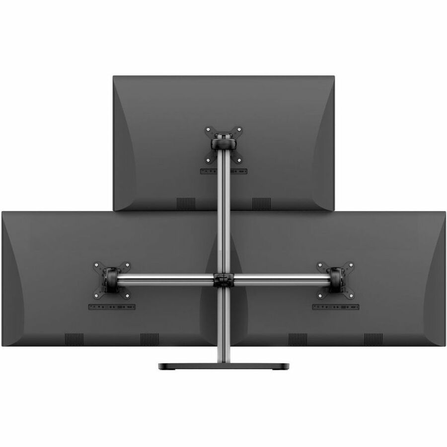 Atdec quad/triple/dual/single monitor desk mount - Freestanding base - Loads up to 17.6lb flat or 13.5lb curved - VESA 75x75, 100x100