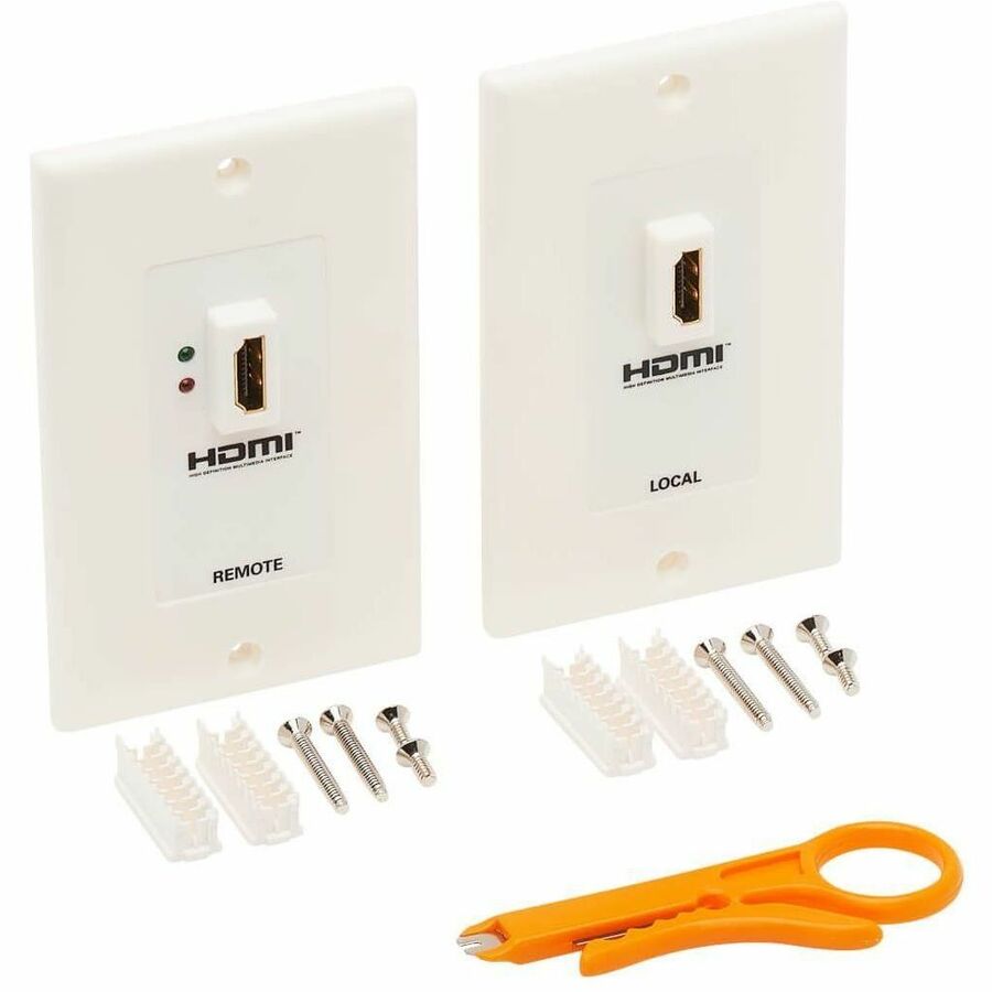 Eaton Tripp Lite Series HDMI over Dual Cat5/Cat6 Extender Wall Plate Kit with Transmitter and Receiver, TAA