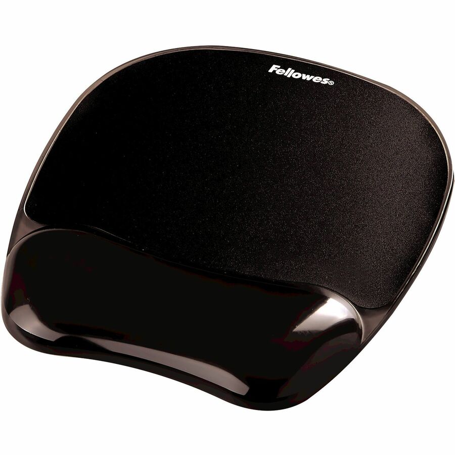 Fellowes® Crystal™ Gel Mouse Pad Wrist Rest - Black (9112101)