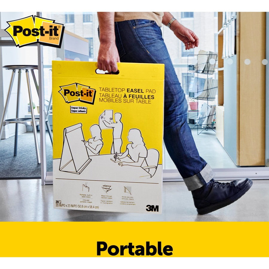 Post-it® Super Sticky Tabletop Easel Pad with Dry Erase Surface