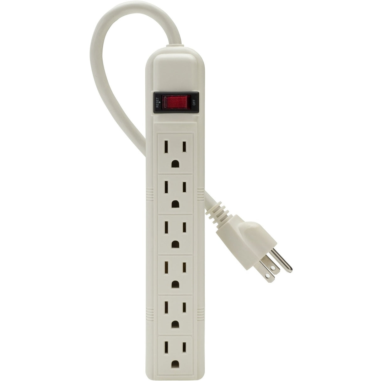 Belkin 6-Outlet Power Strip - 3ft Cord - Straight Plug - On-Off Switch - White