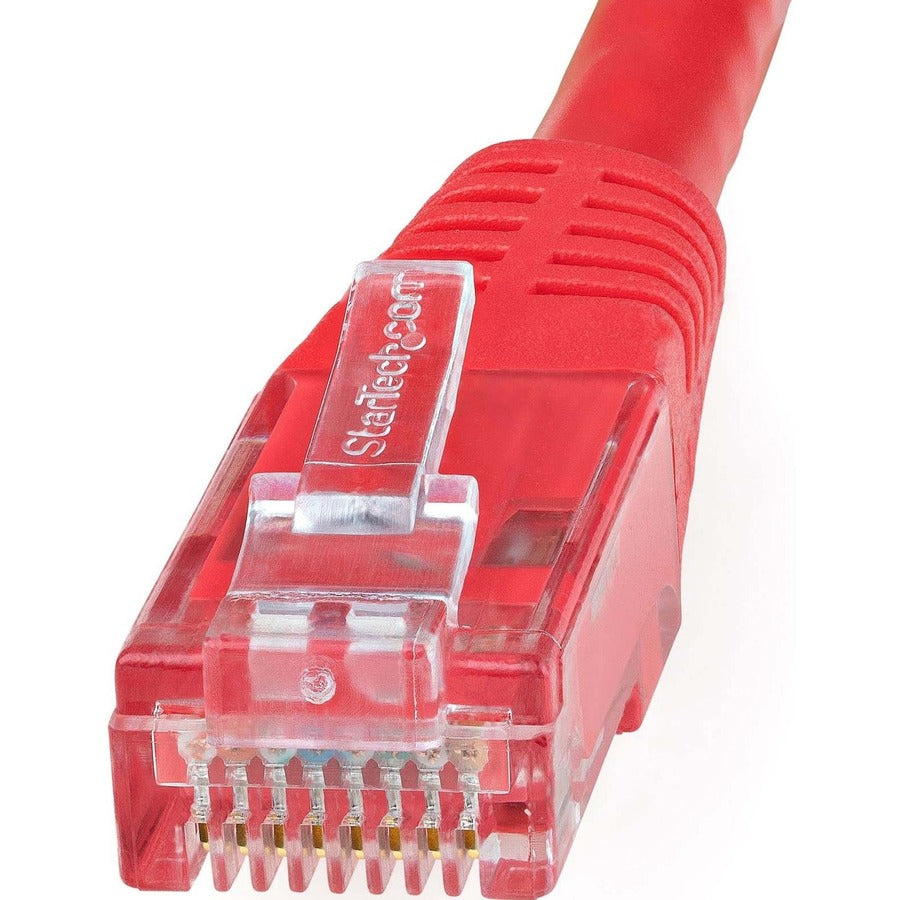 StarTech.com 7ft CAT6 Ethernet Cable - Red Molded Gigabit - 100W PoE UTP 650MHz - Category 6 Patch Cord UL Certified Wiring/TIA