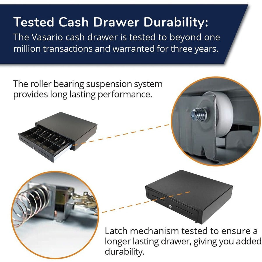 VASARIO DRAWER 19X15 BLK 24V