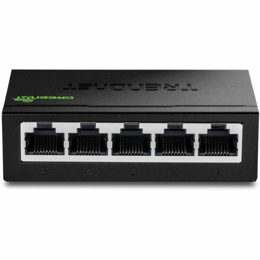 TRENDnet 5-Port Mini Gigabit Switch, TEG-S50g, GREENnet Technology, NDAA + TAA Compliant, Desktop Metal Ethernet Network Switch, 5 x Gigabit Ports, Fanless, Lifetime Protection, Black