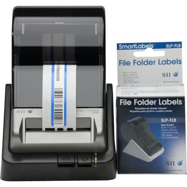 Seiko SLP-FLB White/Blue File Folder Labels