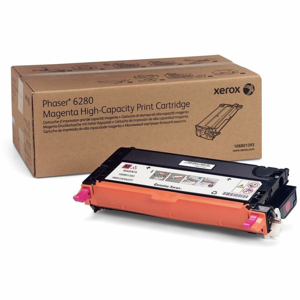Xerox Genuine Phaser™ 6280 Magenta High capacity Toner Cartridge (5900 Pages) - 106R01393
