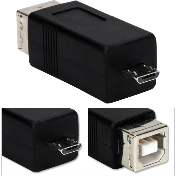 QVS USB High-Speed OTG Micro-B Male to USB B Female Adaptor