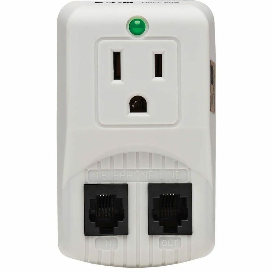 Eaton Tripp Lite Series Protect It! 1-Outlet Portable Surge Protector, Direct Plug-In, 750 Joules, Tel/Modem Protection