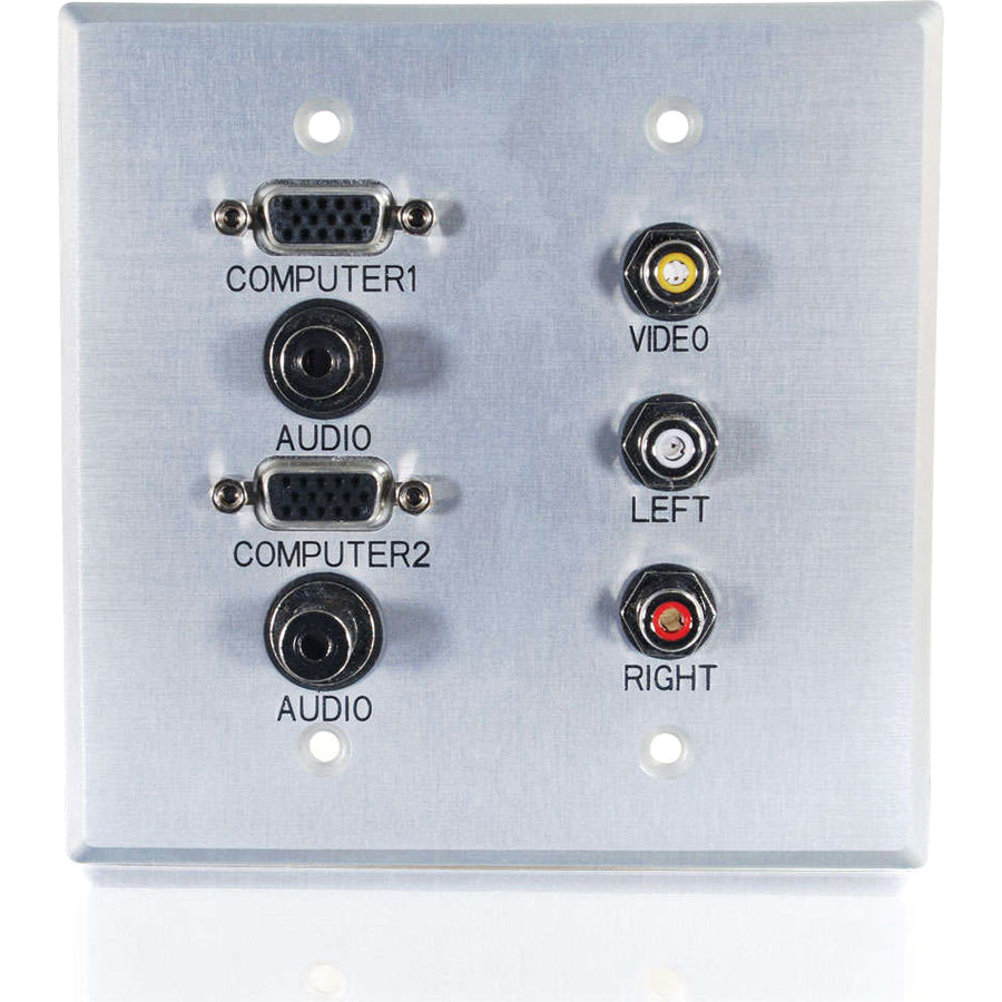 C2G 7 Sockets Audio/Video Faceplate