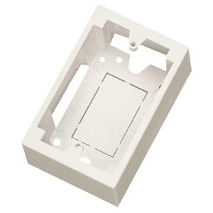 Ortronics Surface Mount Outlet Box (single gang), 2" Deep, Fog White