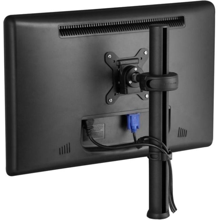 Atdec 16.5in pole desk mount with one display head - Loads up to 26.5lb - VESA 75x75, 100x100