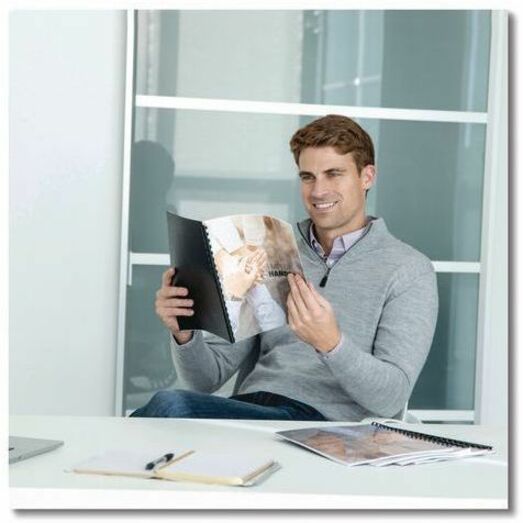 Fellowes Plastic Combs - Round Back, 1/4" 20 sheets Navy 100 pk