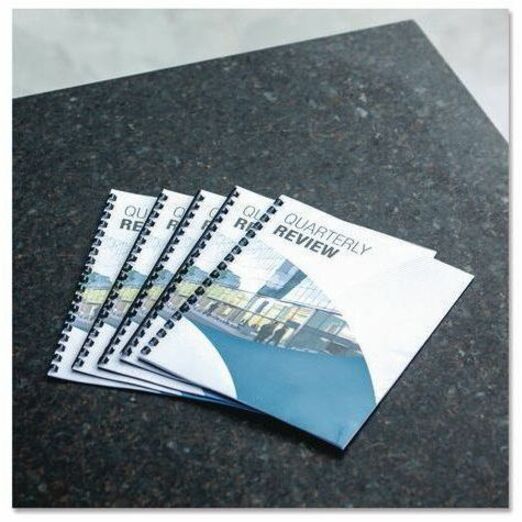 Fellowes Plastic Combs - Round Back, 1/4" 20 sheets Navy 100 pk