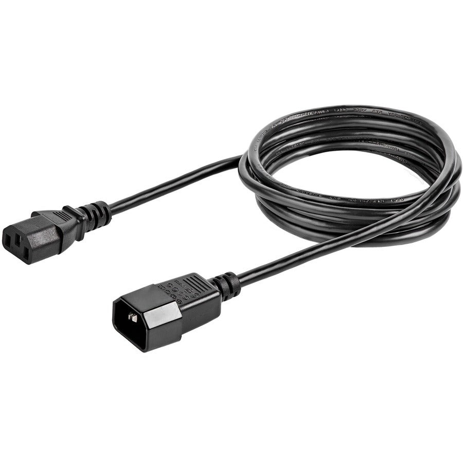 StarTech.com 6ft (1.8m) Power Extension Cord, C14 to C13, 10A 125V, 18AWG, Computer Power Cord Extension, Power Supply Extension Cable