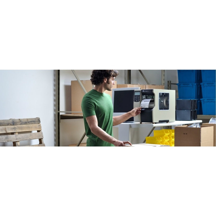 Zebra 220Xi4 Direct Thermal/Thermal Transfer Printer - Monochrome - Label Print - Fast Ethernet - USB - Serial - Parallel - With Cutter