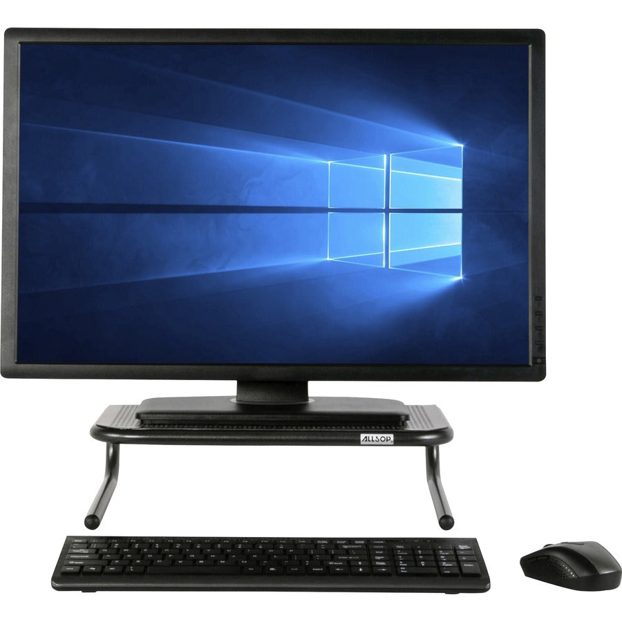 Allsop Metal Art Jr. Monitor Stand 14-Inch Wide Platform - Pearl Black (30165)