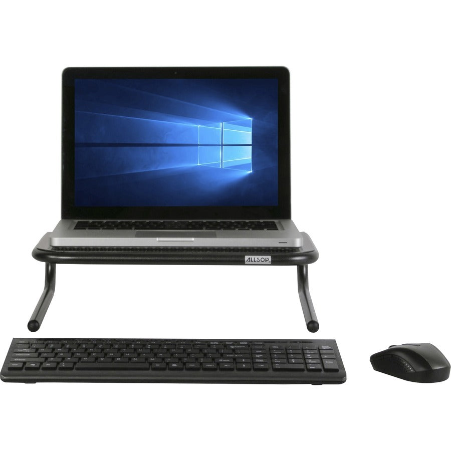 Allsop Metal Art Jr. Monitor Stand 14-Inch Wide Platform - Pearl Black (30165)