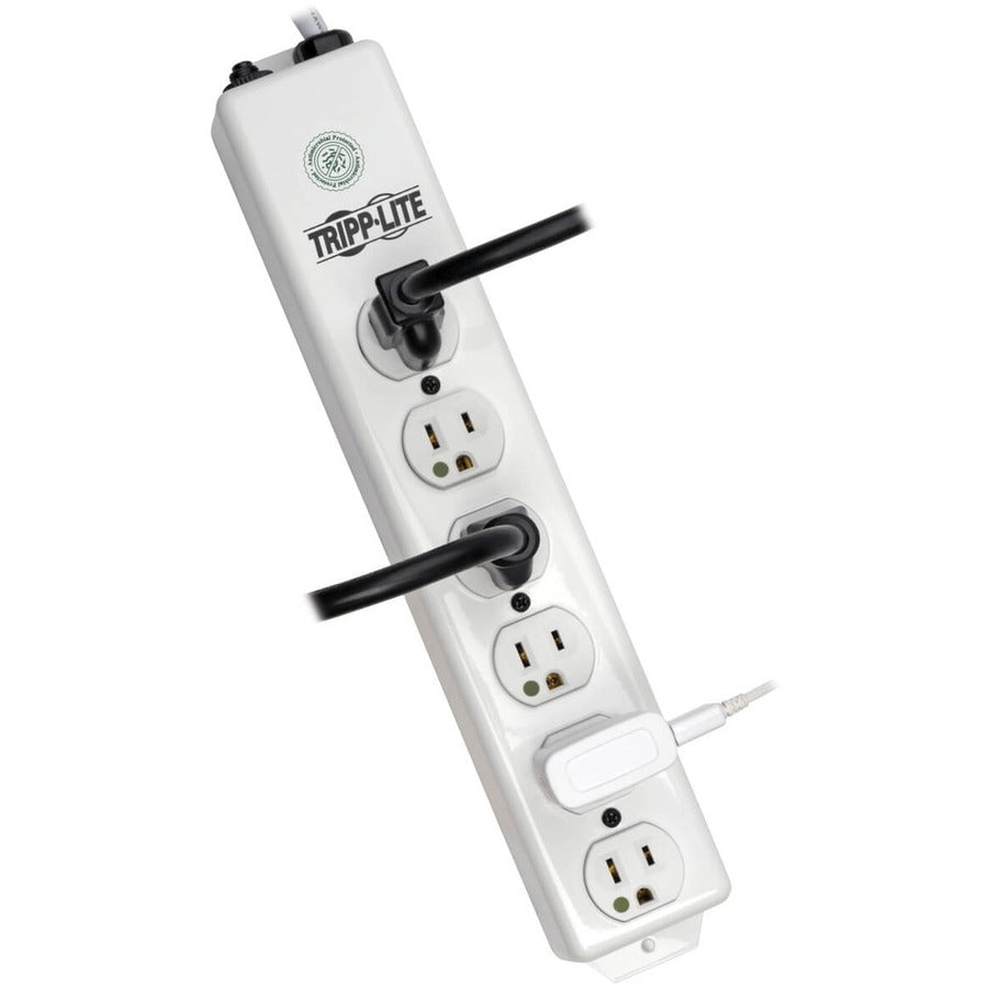 Eaton Tripp Lite Series Safe-IT UL 1363 Medical-Grade Power Strip, 6x Hospital-Grade Outlets, Antimicrobial, 15 ft. (4.57 m) Cord