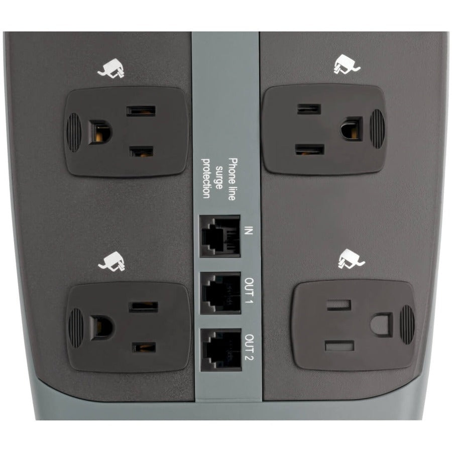 Eaton Tripp Lite Series Protect It! 10-Outlet Surge Protector, 8 ft. (2.43 m) Cord, 3345 Joules, Tel/Modem/Coaxial Protection