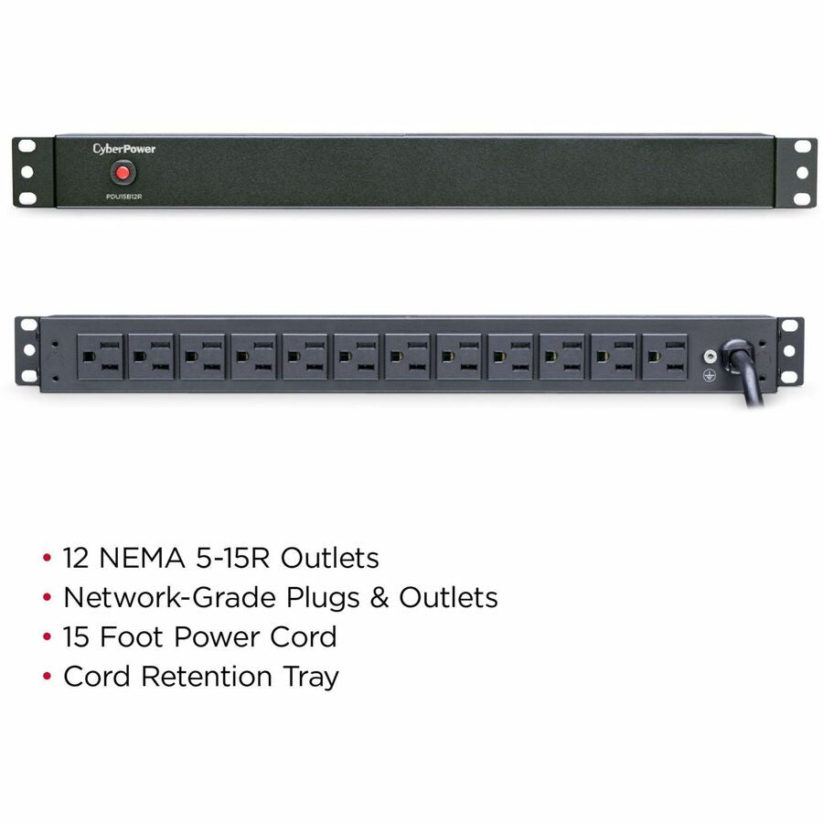 CyberPower PDU15B12R 100 - 125 VAC 15A Basic PDU