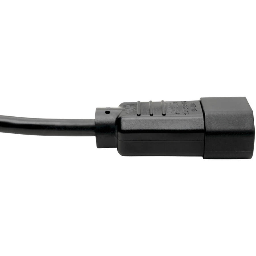 Eaton Tripp Lite Series C14 Male to C13 Female Splitter, PDU Style - C14 to 2x C13, 10A, 250V, 18 AWG, 6 ft. (1.83 m), Black