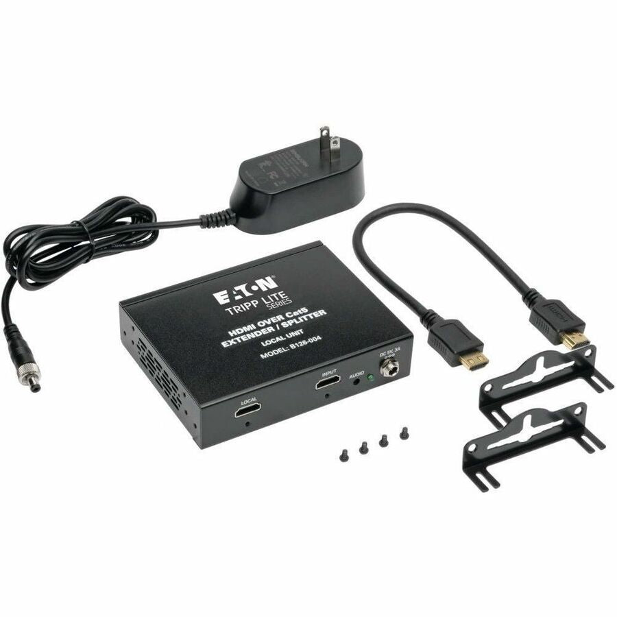 Eaton Tripp Lite Series 4-Port HDMI over Cat5/6 Extender/Splitter, Box-Style Transmitter for Video/Audio, Up to 150 ft. (45 m), TAA