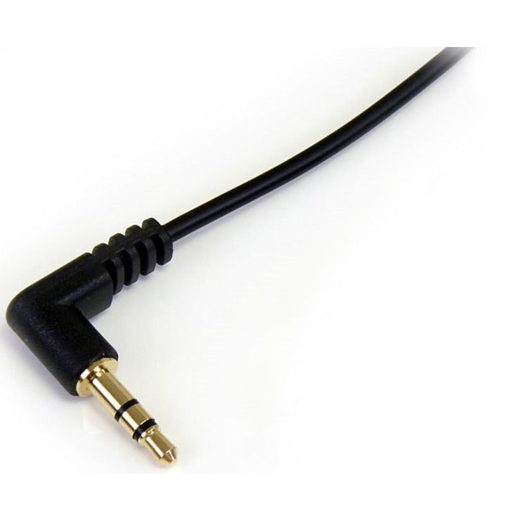 StarTech.com 3 ft Slim 3.5mm to Right Angle Stereo Audio Cable - M/M