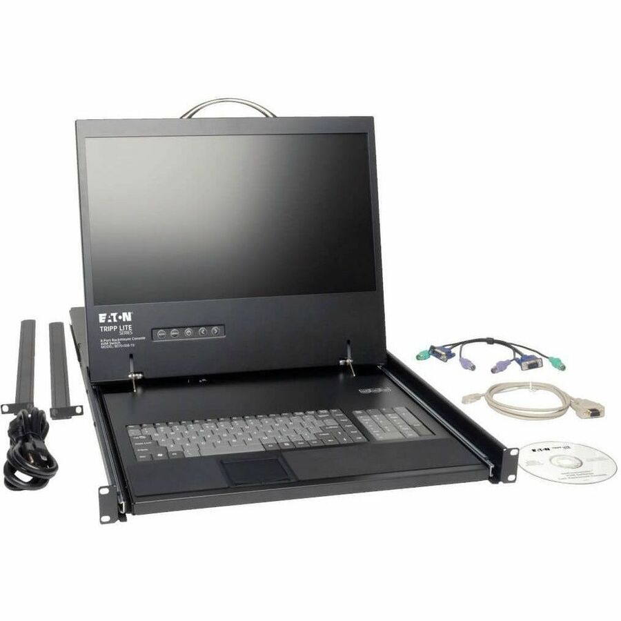Eaton Tripp Lite Series NetCommander 8-Port Cat5 1U Rack-Mount Console KVM Switch with 19-in. LCD, TAA
