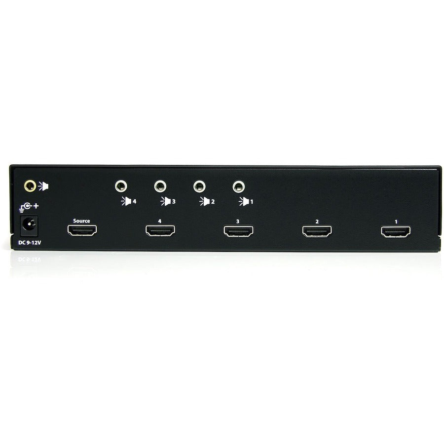 StarTech.com HDMI Splitter 1 In 4 Out - 1080p - 4 Port -Mounting Brackets - 1.3 Audio - HDMI Multi Port - HDMI Audio Splitter