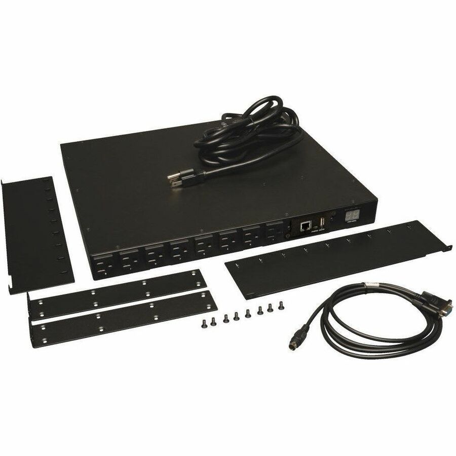Eaton 1.4kW Single-Phase Switched PDU - LX Interface, 120V Outlets (16 5-15R), 5-15P, 120V Input, 12 ft. (3.66 m) Cord, 1U Rack-Mount, TAA