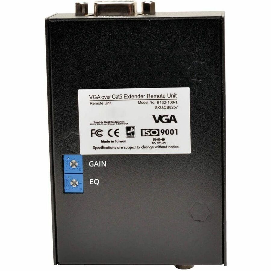 Eaton Tripp Lite Series VGA over Cat5/6 Extender, Box-Style Receiver for Video, Up to 1000 ft. (305 m), TAA