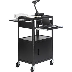 HEIGHT ADJ AV CABINET CART WITH