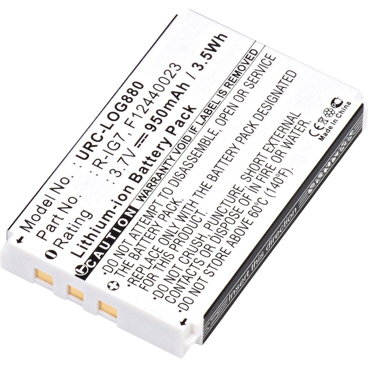 Dantona URC-LOG880 Remote Control Battery