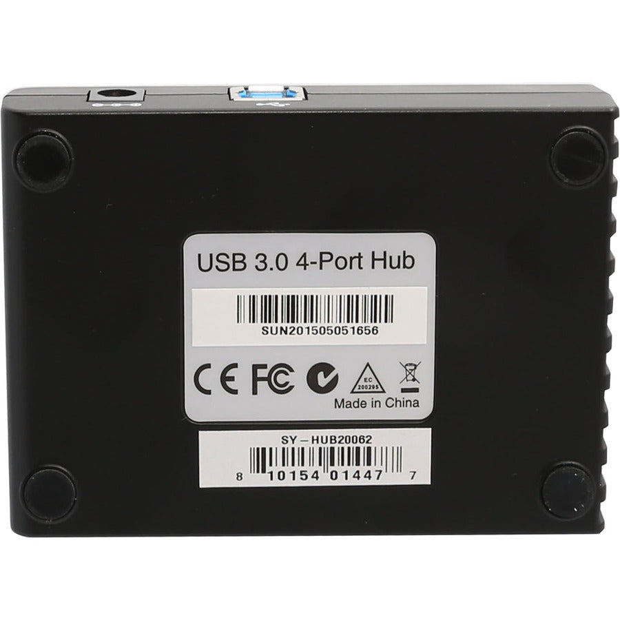 SYBA Multimedia 4 Port USB 3.0 Hub with Power Adapter